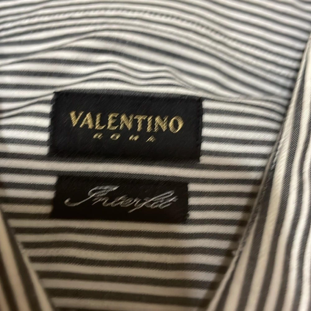 VALENTINO striped shirt size 17 / Large